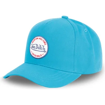 Von Dutch Curved Brim Kustom Kulture COL DBLU Blue Snapback Cap