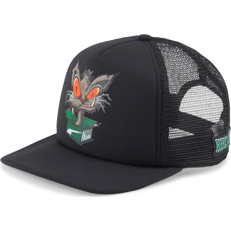 svart-platt-truckerkeps-adrenaline-freaks-hometown-heroes-x-sports-herzo-cats-fran-puma
