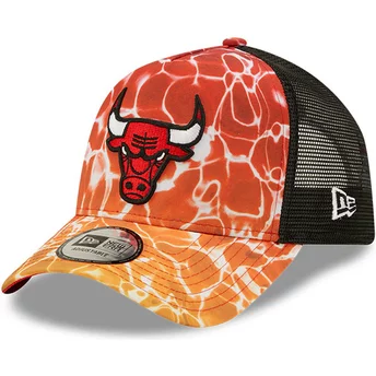 Orange A Frame Summer City truckerkeps från Chicago Bulls NBA av New Era