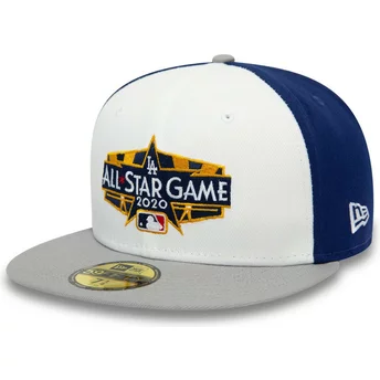 Vit, blå och grå justerbar 59FIFTY All Star Game Spin platt keps från Los Angeles Dodgers MLB av New Era