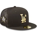 svart-justerbar-platt-truckerkeps-med-guldlogotyp-59fifty-all-star-game-los-angeles-dodgers-mlb-fran-new-era