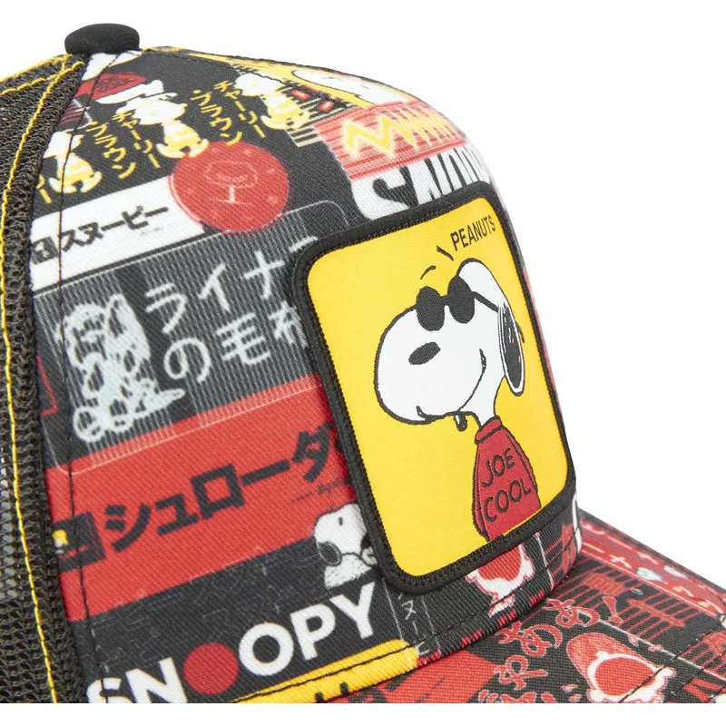 kepsar-curva-svart-snapback-snoopy-jordnotter-av-capslab