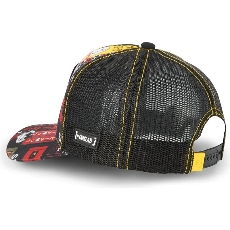 kepsar-curva-svart-snapback-snoopy-jordnotter-av-capslab