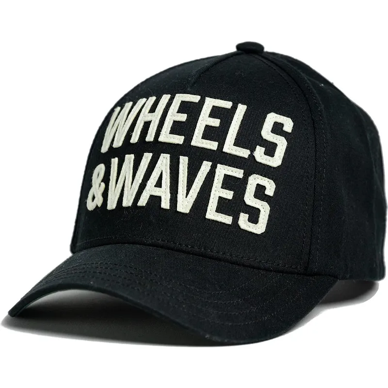 svart-bojd-keps-snapback-classic-ww22-fran-wheels-and-waves