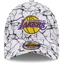 kepsar-curva-vit-justerbart-band-9forty-marble-fran-los-angeles-lakers-nba-av-new-era