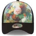 svart-truckerkeps-9forty-e-frame-flowers-le-louvre-fran-new-era