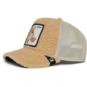 kepsar-curva-beige-snapback-de-borreguillo-oso-fran-peluche-teddy-first-best-friend-the-farm-the-farm-av-goorin-bros