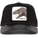 goorin-bros-t-rex-monster-tyrant-king-the-farm-svart-truckerkeps-dinosaurie