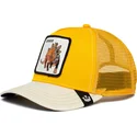 gul-och-vit-truckerkeps-dinosaurie-stegosaurus-defense-roofed-lizard-the-farm-fran-goorin-bros