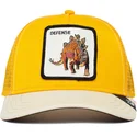 gul-och-vit-truckerkeps-dinosaurie-stegosaurus-defense-roofed-lizard-the-farm-fran-goorin-bros