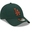 gron-justerbar-bojd-keps-med-brunt-los-angeles-dodgers-logotyp-9forty-league-essential-mlb-fran-new-era
