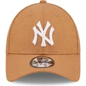 kepsar-curva-brun-justerbart-band-9forty-the-league-melton-wool-fran-new-york-yankees-mlb-av-new-era