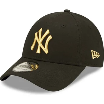 kepsar-curva-svart-justerbart-band-dorado-9forty-metallic-fran-new-york-yankees-mlb-av-new-era