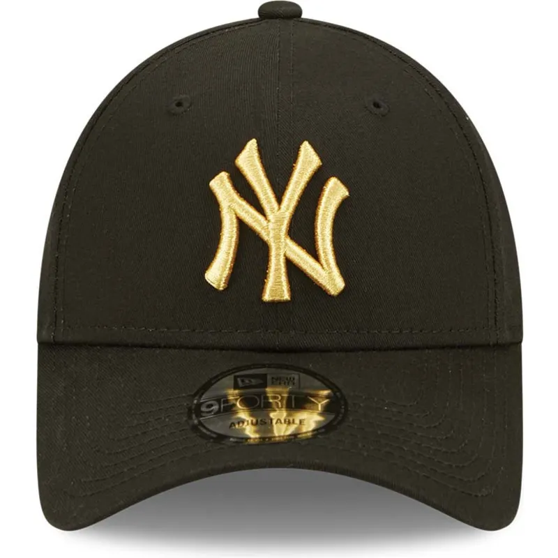 kepsar-curva-svart-justerbart-band-dorado-9forty-metallic-fran-new-york-yankees-mlb-av-new-era