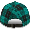 morkgron-justerbar-bojd-keps-med-svart-logotyp-9forty-plaid-los-angeles-dodgers-mlb-fran-new-era