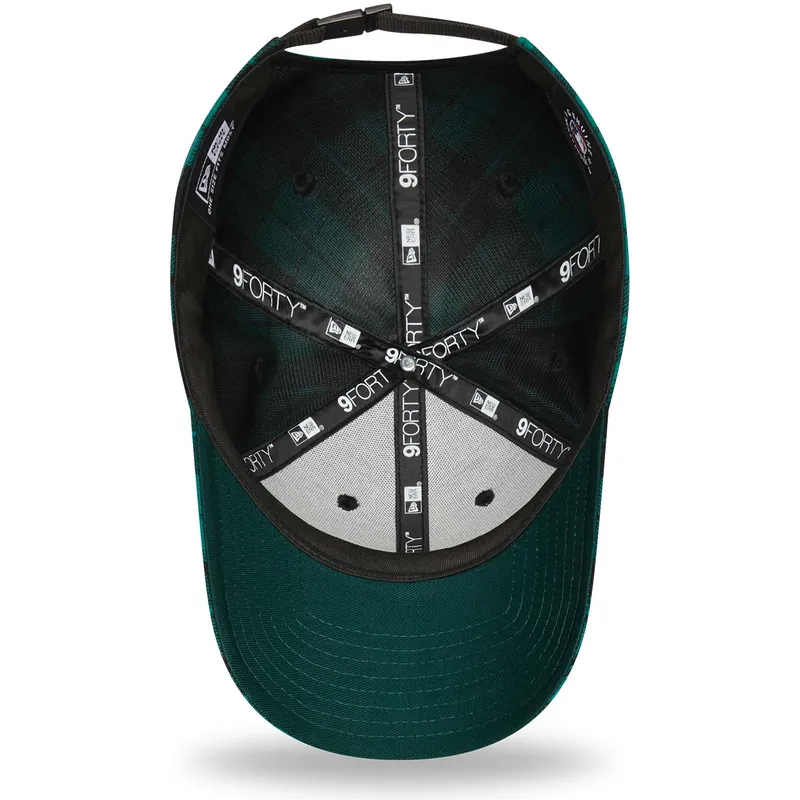 kepsar-curva-gron-justerbart-band-negro-9forty-plaid-fran-los-angeles-dodgers-mlb-av-new-era