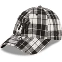 new-era-new-york-yankees-mlb-9forty-plaid-justerbar-svart-bojd-keps-med-svart-logotyp