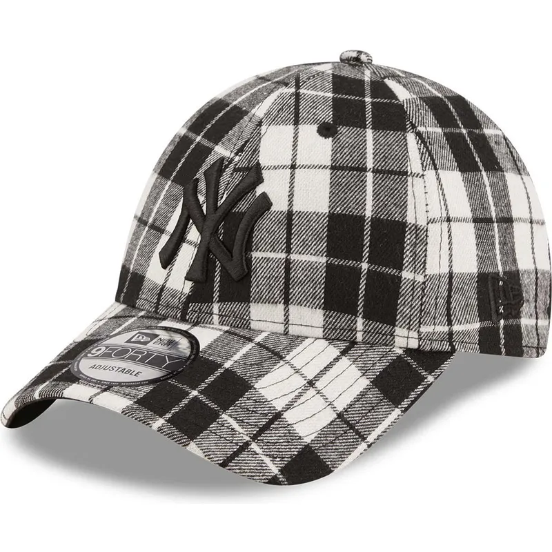kepsar-curva-svart-justerbart-band-9forty-plaid-fran-new-york-yankees-mlb-av-new-era