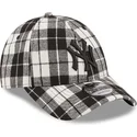new-era-new-york-yankees-mlb-9forty-plaid-justerbar-svart-bojd-keps-med-svart-logotyp