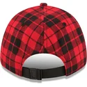 kepsar-curva-rod-justerbart-band-negro-9forty-plaid-fran-boston-red-sox-mlb-av-new-era