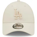 beige-bojd-snapbackkeps-med-beige-logotyp-9forty-repreve-los-angeles-dodgers-mlb-fran-new-era