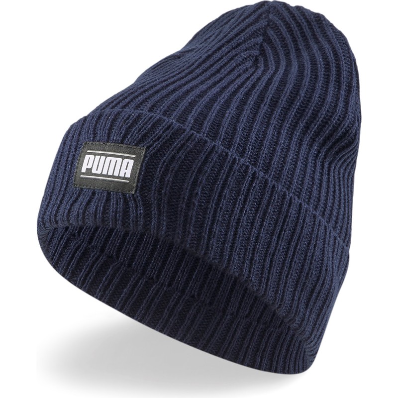 puma-ribbed-classic-cuff-navy-blue-beanie