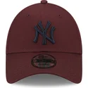 kepsar-curva-rod-justerbart-band-granate-9forty-league-essential-fran-new-york-yankees-mlb-av-new-era