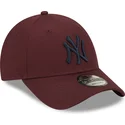 kepsar-curva-rod-justerbart-band-granate-9forty-league-essential-fran-new-york-yankees-mlb-av-new-era