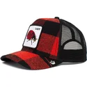 goorin-bros-the-farm-lady-plaidy-bug-rod-och-svart-truckerkeps-med-nyckelpiga