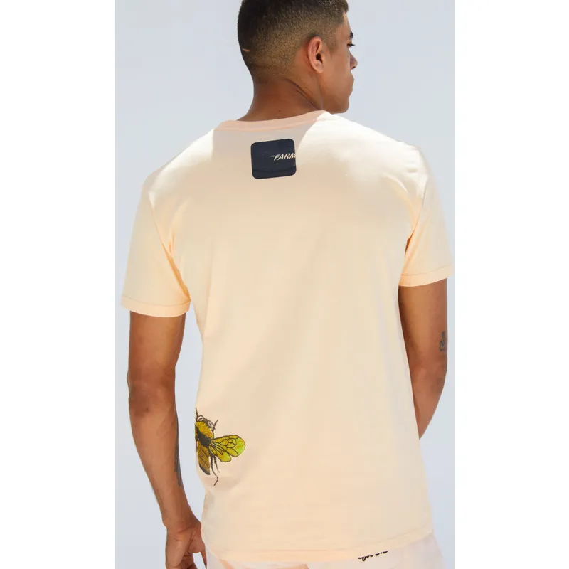 t-shirt-kort-arm-rosa-fran-manga-corta-rosa-abeja-queen-sweet-comb-the-farm-the-farm-av-goorin-bros