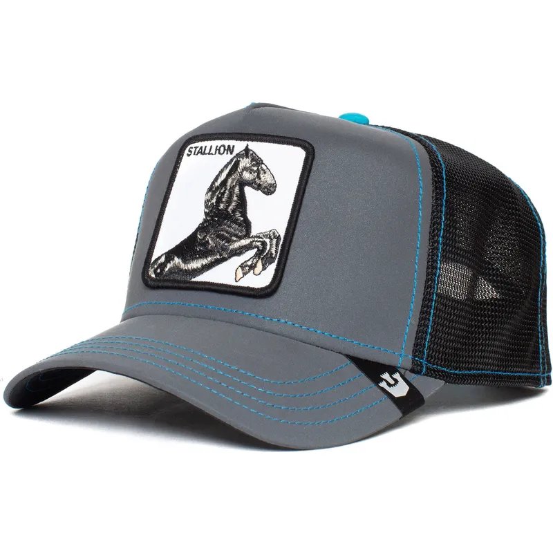 svart-trucker-keps-hast-stallion-reflective-the-farm-fran-goorin-bros