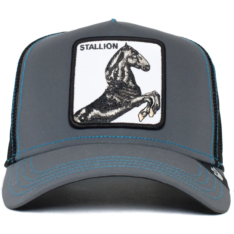 svart-trucker-keps-hast-stallion-reflective-the-farm-fran-goorin-bros