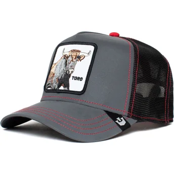 goorin-bros-svart-truckerkeps-med-reflekterande-tjurmotiv-the-farm