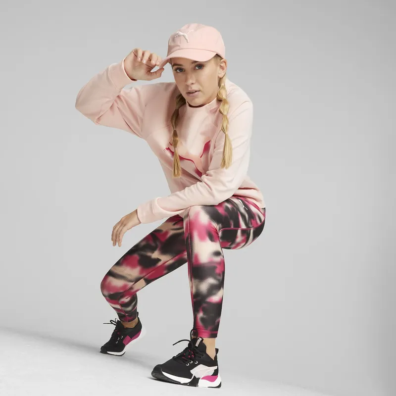 justerbar-rosa-keps-med-bojd-skarm-essentials-cat-logo-fran-puma