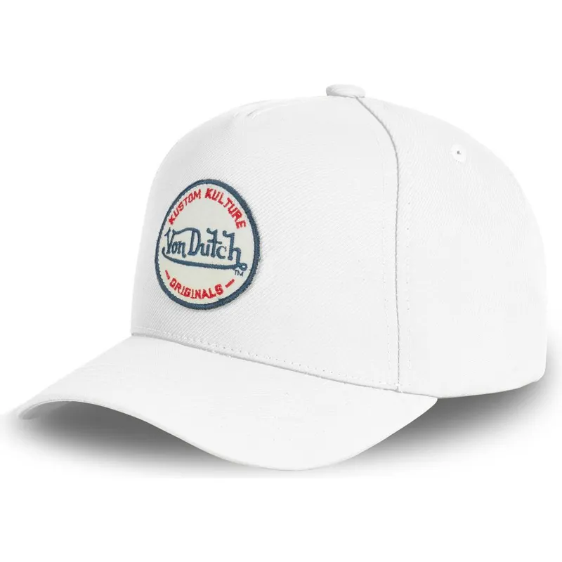 vit-bojd-keps-snapback-kustom-kulture-col-whi1-fran-von-dutch
