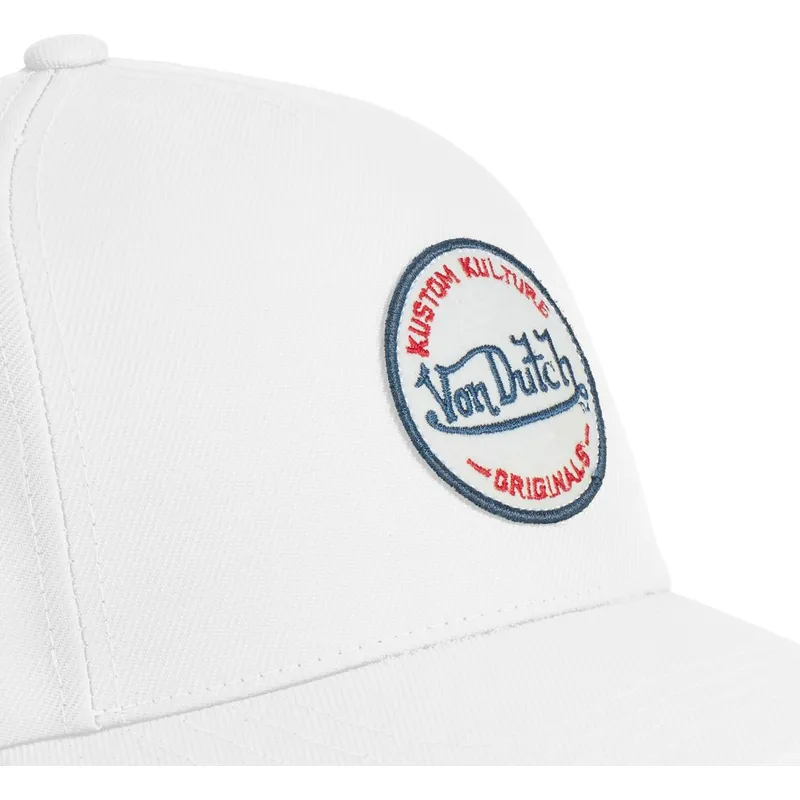 vit-bojd-keps-snapback-kustom-kulture-col-whi1-fran-von-dutch