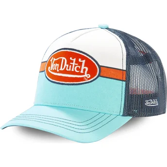 truckerkeps-bla-vit-och-orange-apil-blu-fran-von-dutch