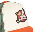 capslab-looney-tunes-lo2-beige-gron-och-orange-truckerkeps-med-snurre-spratt-och-daffy-anka