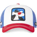 capslab-looney-tunes-silvestre-sy2-vit-bla-och-rod-truckerkeps