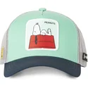 capslab-snoopy-pe2-peanuts-gron-gra-och-marinbla-truckerkeps