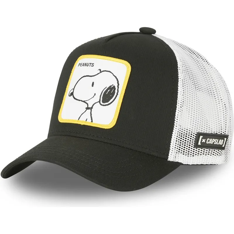 kepsar-curva-svart-snapback-snoopy-jordnotter-av-capslab