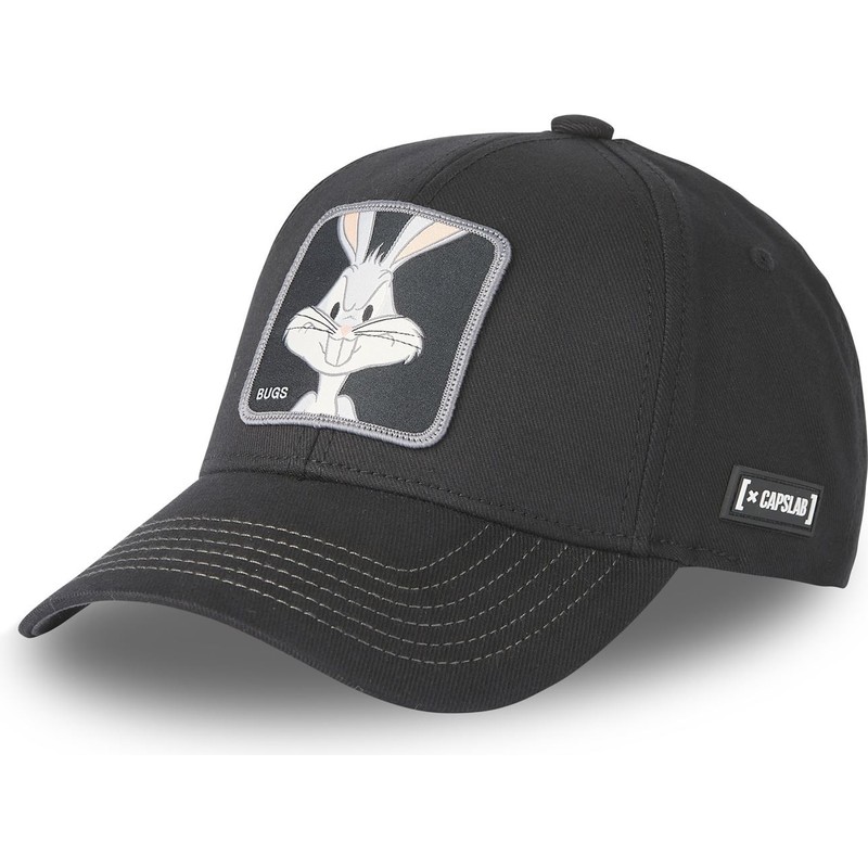 capslab-curved-brim-bugs-bunny-bu5-looney-tunes-black-snapback-cap