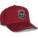 the-no1-face-curved-brim-trusts-no1-distressed-black-white-logo-maroon-adjustable-cap