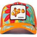goorin-bros-clown-public-anemone-the-farm-orange-truckerkeps-med-guldfisk