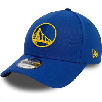 Justerbar blå böjd keps 9FORTY The League från Golden State Warriors NBA av New Era