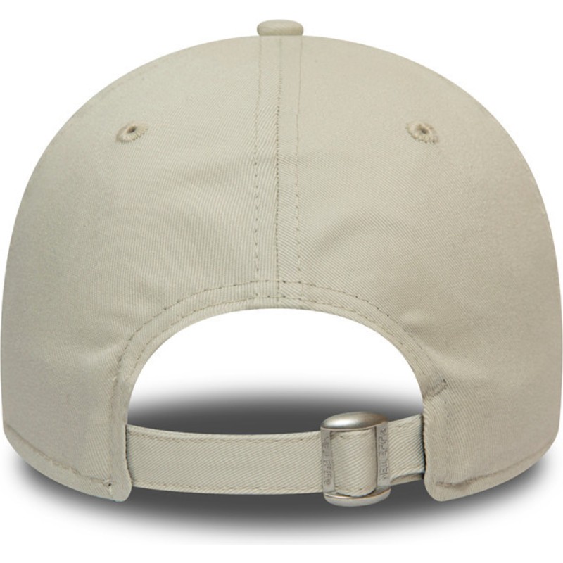 new-era-curved-brim-black-logo-9forty-league-essential-new-york-yankees-mlb-beige-adjustable-cap