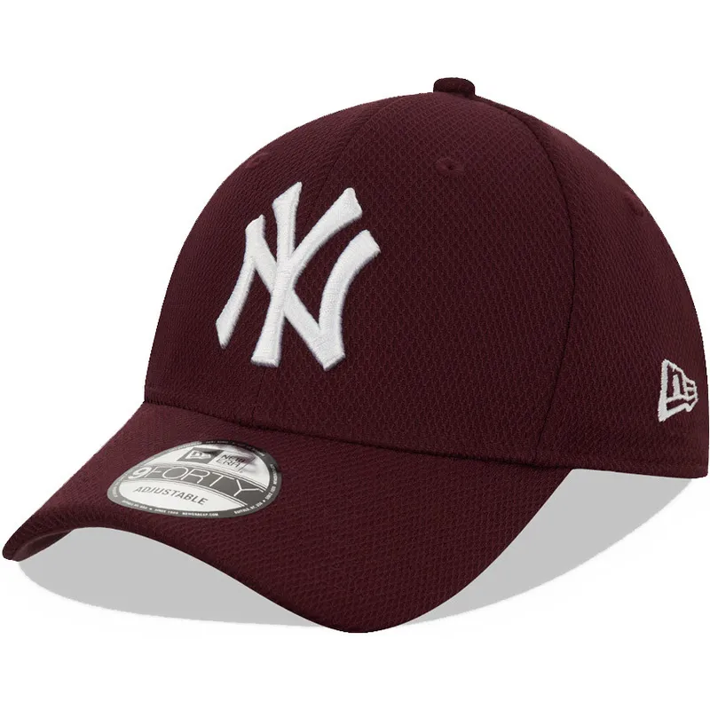 kepsar-curva-rod-justerbart-band-granate-9forty-diamond-era-fran-new-york-yankees-mlb-av-new-era