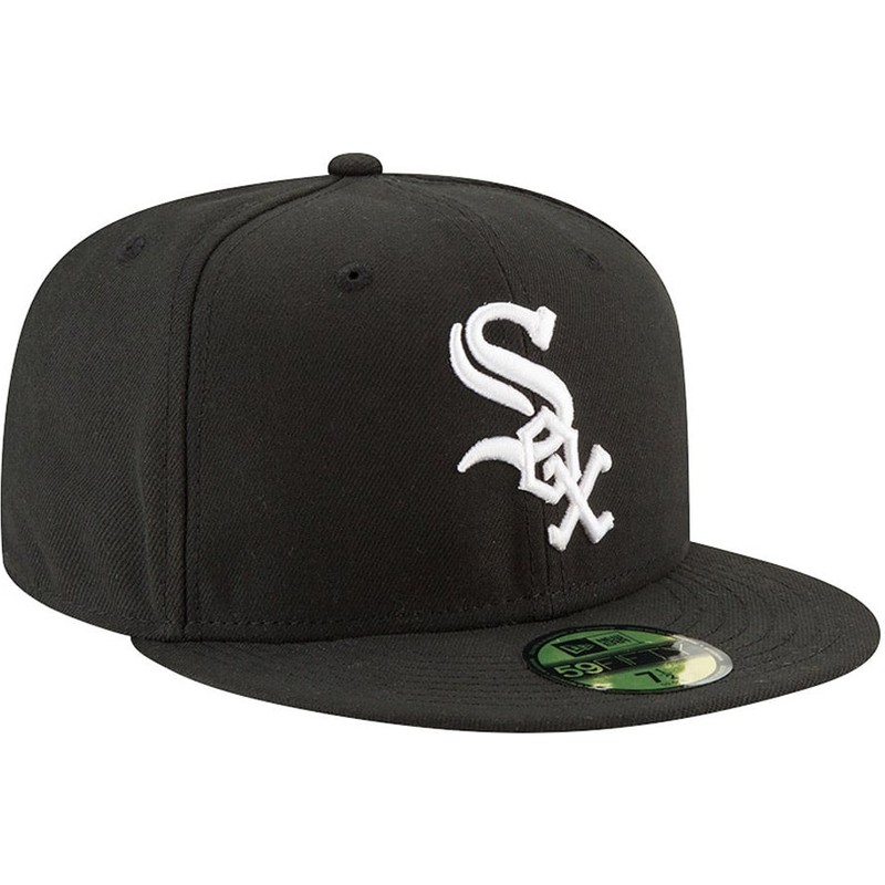 new-era-flat-brim-59fifty-authentic-on-field-game-chicago-white-sox-mlb-black-fitted-cap