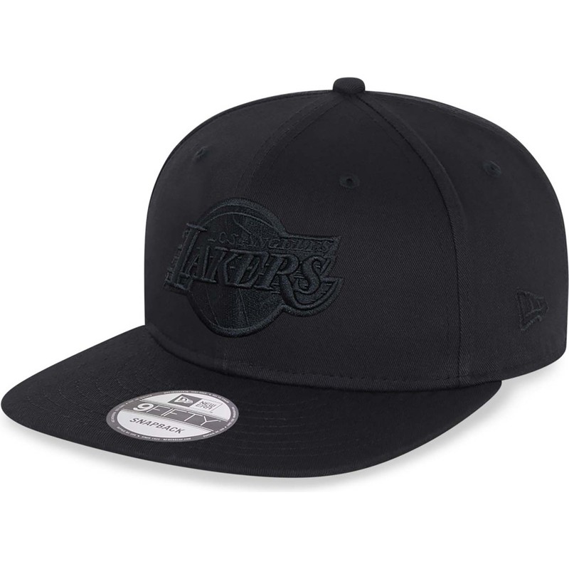 new-era-flat-brim-black-logo-9fifty-los-angeles-lakers-nba-black-snapback-cap