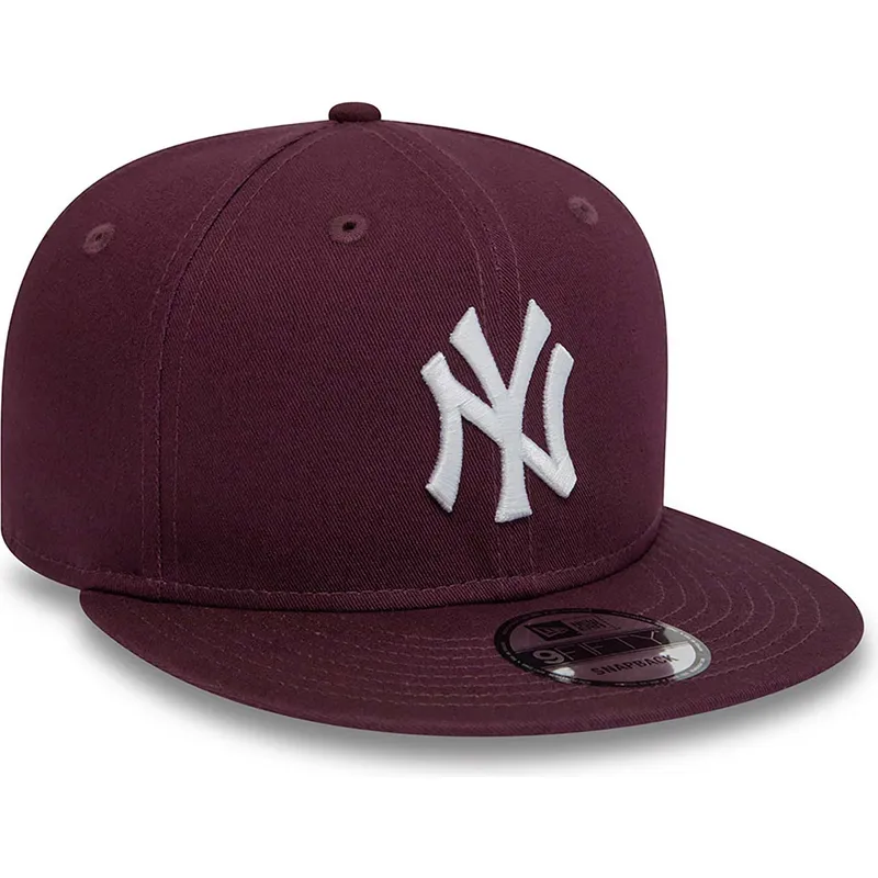 kepsar-plana-rod-snapback-granate-9fifty-essential-fran-new-york-yankees-mlb-av-new-era